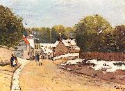 Alfred Sisley Erster Schnee in Louveciennes oil painting